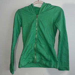 James Perse green zip up